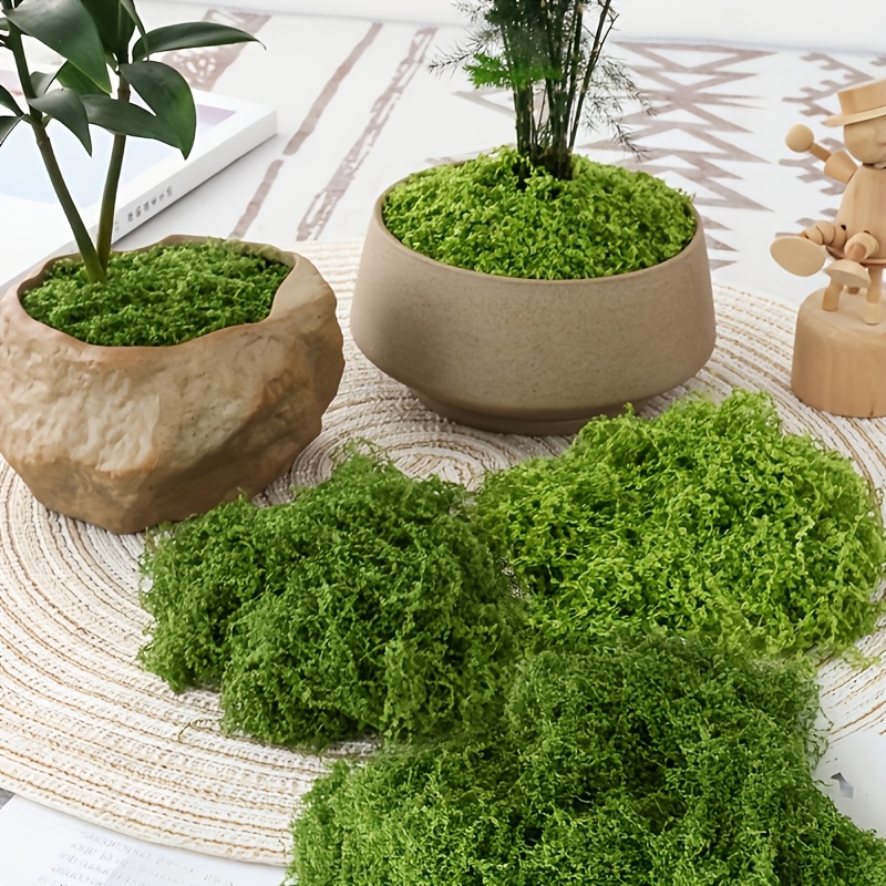 Sphagnum Moss Dry - Duży pakiet realistycznego sztucznego mchu, naturalny